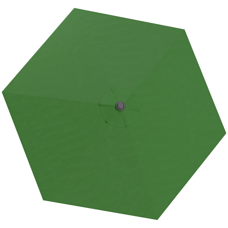 Outsunny Toldo de Recambio de Sombrilla de 3 m Toldo de Repuesto para Sombrilla con Ventilación Superior Protección UV 30+ Verde