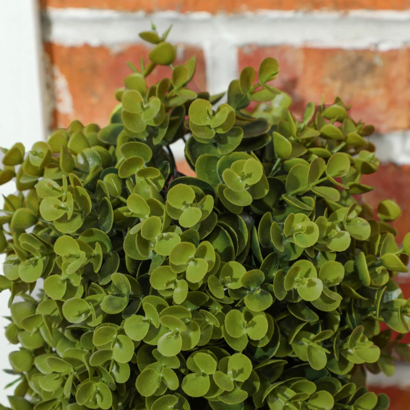 HOMCOM Pianta Finta di Eucalipto a Spirale con Vaso Incluso per Interno ed Esterno, Altezza 90 cm, Verde