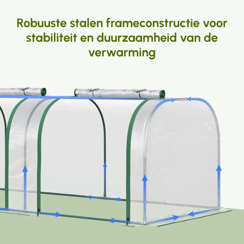 Outsunny folie broeikas kas koude kozijn deur plant kweekfolie