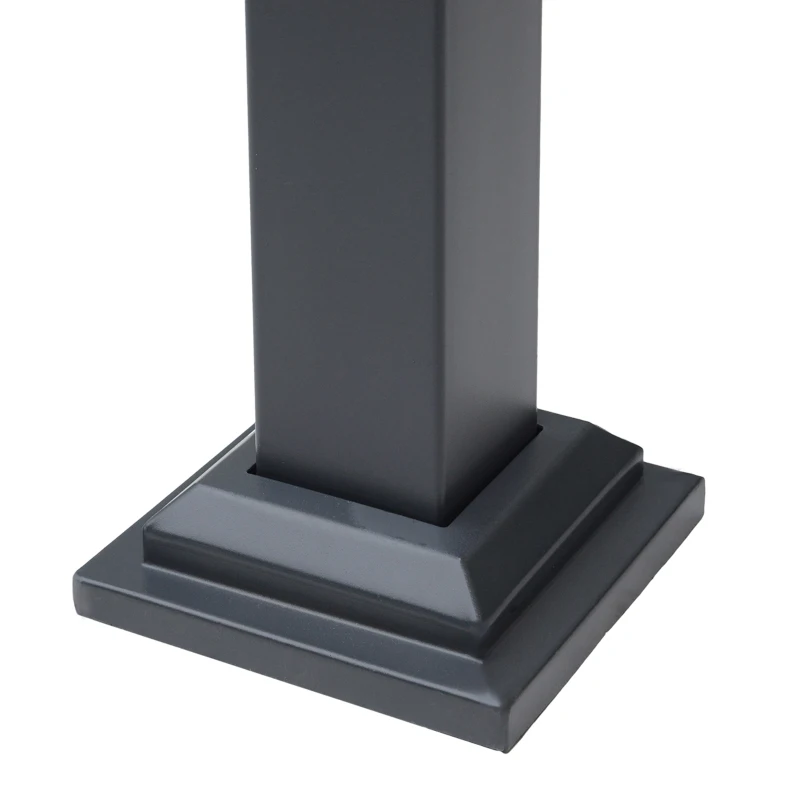 Outsunny Outdoor Retractable Pergola Garden Gazebo with Two Adjustable Side Canopy Overhead Sun Shade Backyard Canopy Cover, Steel Khaki 2.96x2.45x2.3m