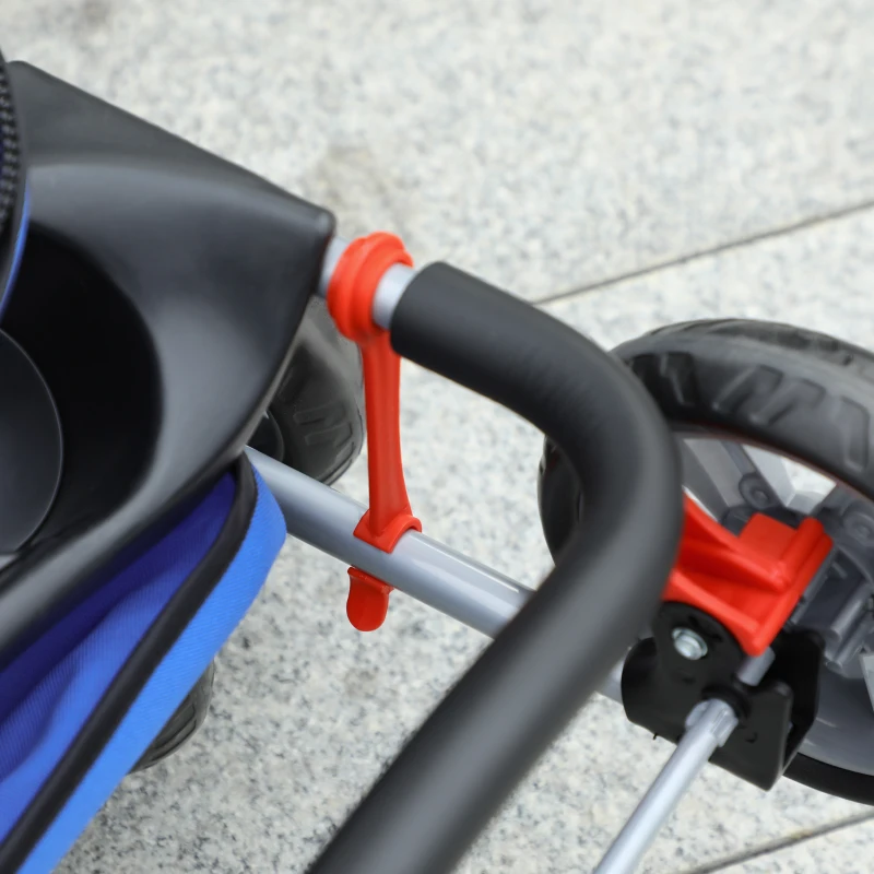 PawHut Passeggino per Cani Piccoli Pieghevole con Copertura Antipioggia, Ruote Girevoli e con Freni, Blu