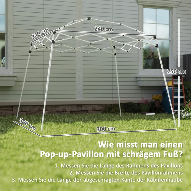 Outsunny Vervangend Paviljoendak, Vervangzeil voor 3 x 3 m Tuinpaviljoen, Gartenzeltdak Vervanging, UPF50+, Oxford-Stof, Koffie