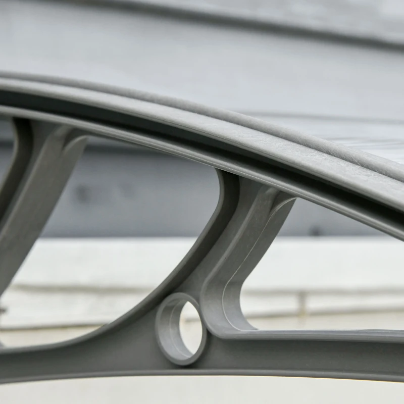 Outsunny Deuroverkapping, Overkapping voor Ingangen en Ramen, 100L x 75B x 23H cm, Zilver