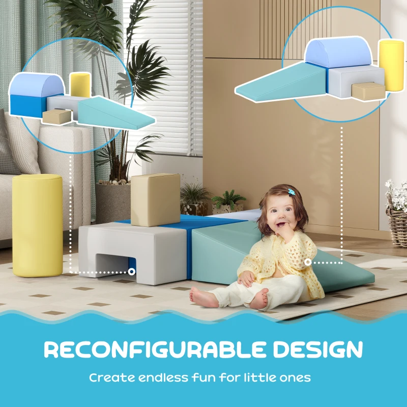 AIYAPLAY  Foam Building Blocks - Educational Games - Motor Skills Module - Certified EN71-1-2-3 Standards - PU 20D Foam