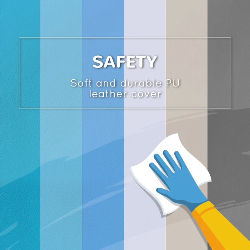 HOMCOM 7PCS Baby Motor Skills Module Baby Motor Skills Course in EPE Foam for Preschoolers, Multicolor