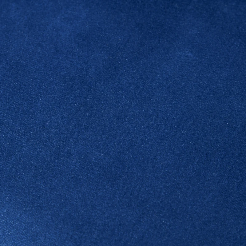 HOMCOM Set of 2 velvet seat dining chairs with golden metal legs - blue