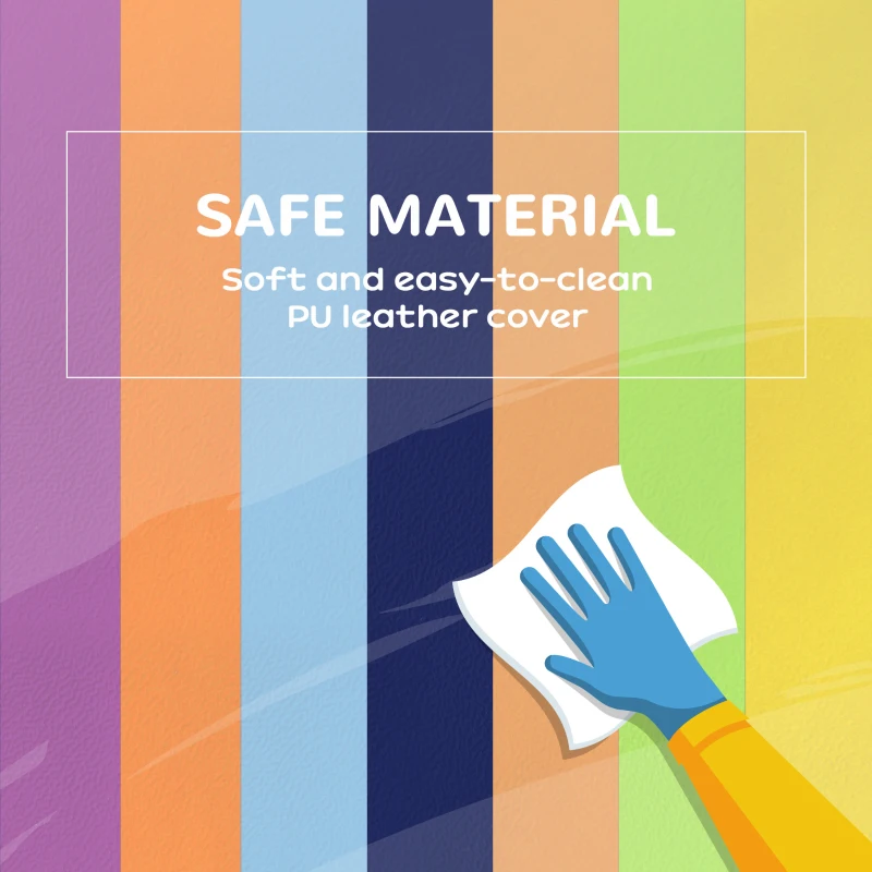 HOMCOM 7PCS Baby Motor Skills Module Baby Motor Skills Course in EPE foam for preschool kids, multicolor