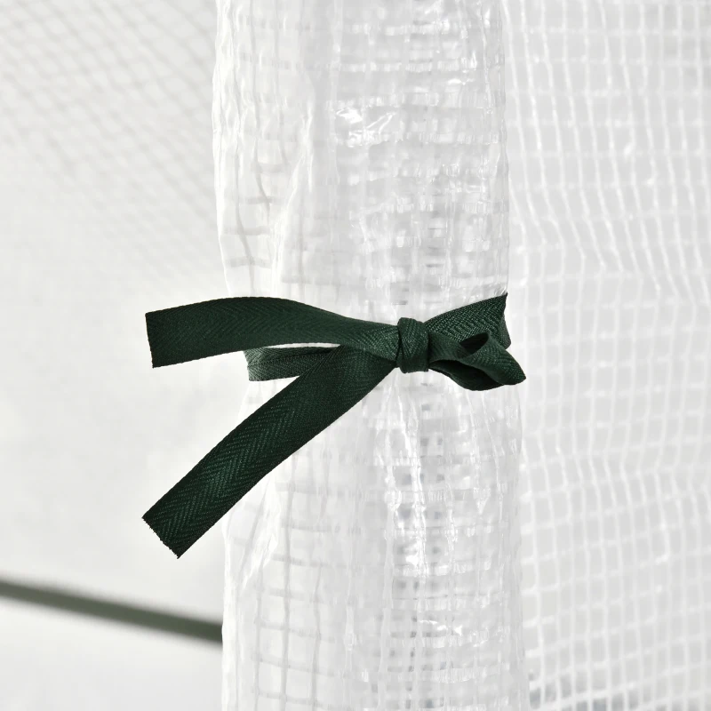 Outsunny Kas, toegankelijk, 1,80 x 1,00 x 1,68 m, Foliekas, Robuuste Zeil, Wit