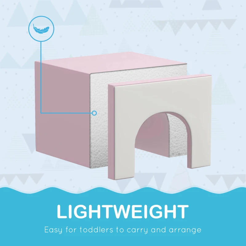 HOMCOM 7PCS Baby Motor Skills Module Baby Motor Skills Course Foam EPE for preschool-age children, multicolor