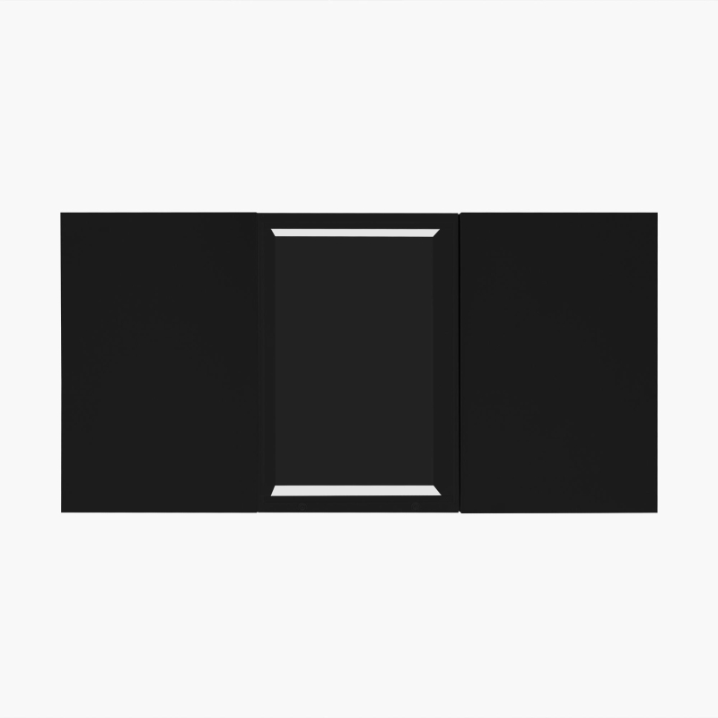 Modern 2-Tier Design LED Coffee Table with Storage, Smart App-Controlled LED Lights and 2 Drawers, 100L x 50W x 35.5H cm, Black