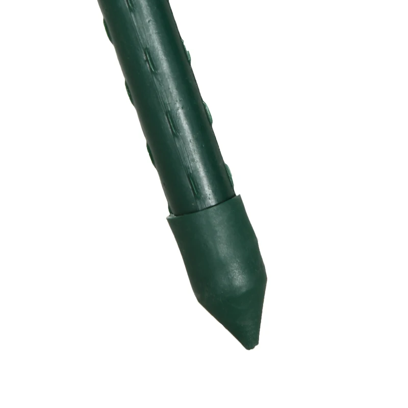 Outsunny Treliça de Jardim Triangular Suporte para Plantas Trepadeiras com Estrutura em Aço 180x100x180 cm Verde