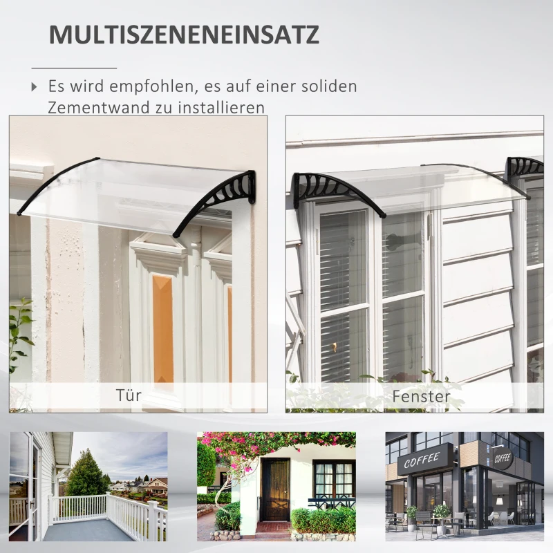 Outsunny Beschermende Luifel, UV- en Waterbestendig, 89x122x24cm, Wit