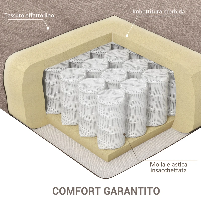 HOMCOM Poltrona Relax Reclinabile fino a 168° con Poggiapiedi, 67x83x107 cm, Grigia