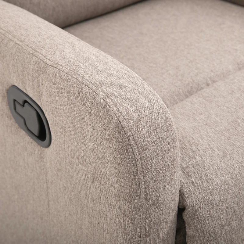 HOMCOM Poltrona Relax Reclinabile fino a 168° con Poggiapiedi, 67x83x107 cm, Grigia