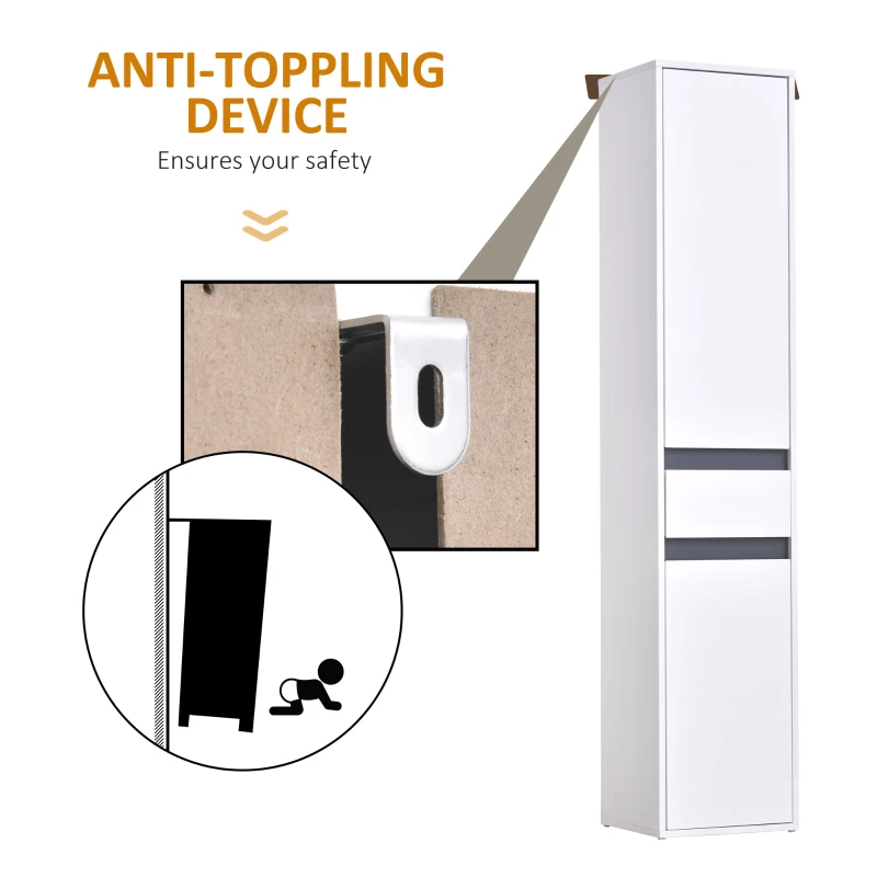 Homcom Dulap Baie Tip Coloana 35×31×172 cm(m-7)