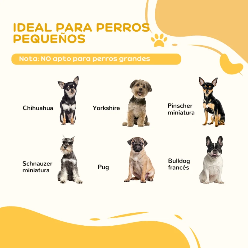 PawHut Barrera de Seguridad Plegable para Perros Pequeños Rejilla de Protección de 3 Paneles con Patas 154,5x29,5x61 cm Café