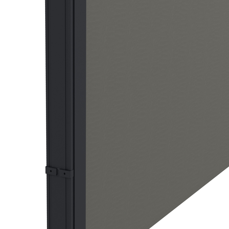 Outsunny Store latéral brise-vue paravent rétractable 4 x 1,80 m alu. polyester anti-UV haute densité 180 g/m² gris foncé