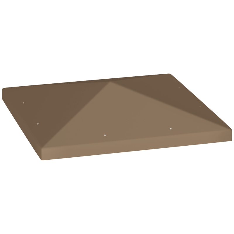 Outsunny Copertura per Gazebo da Giardino 3x3 m in Tessuto Oxford 600D con Fori di Drenaggio, Marrone