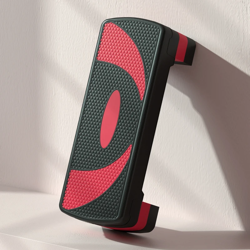 HOMCOM Stepper Aerobiczny, Regulowany, Do Użycia Wewnętrznego i Zewnętrznego, Nośność do 150 kg, 80 x 31 x 10-20 cm, Czerwony