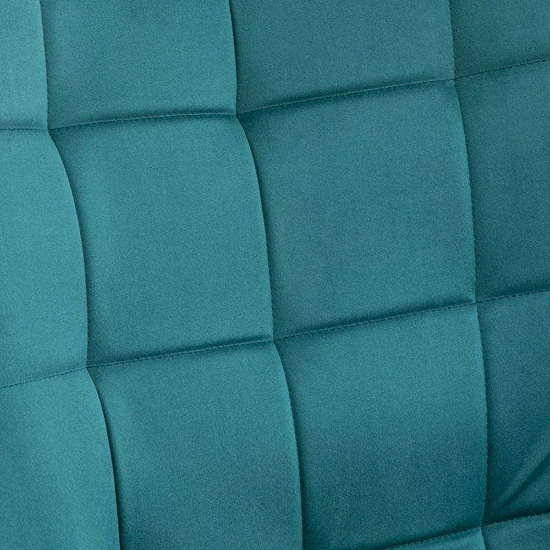 HOMCOM Fauteuil relax avec repose-pieds assorti style scandinave piètement métal noir revêtement aspect velours - Bleu