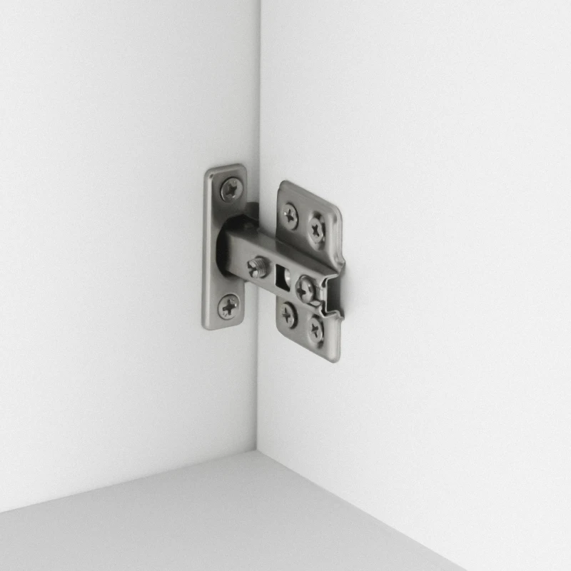 kleankin Mueble para Debajo del Lavabo Moderno Armario Bajo con 2 Puertas y Patas de Acero 60x30x65 cm Blanco y Dorado