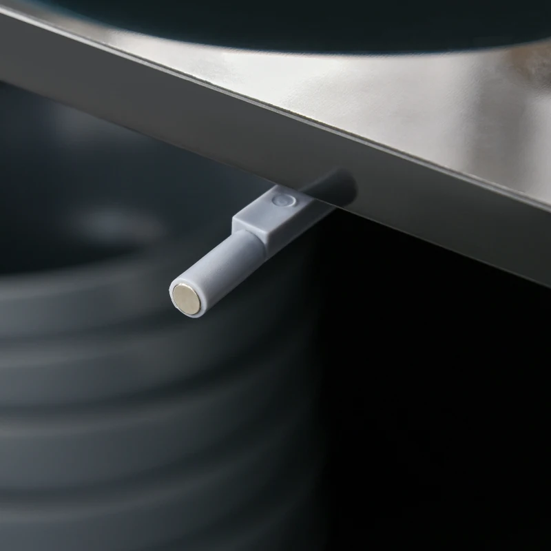 HOMCOM Mobiletto Multiuso Nero con 2 Cassetti e 2 Armadietti ad Apertura a Pressione, 117x36x74cm