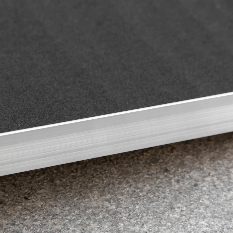 HOMCOM Wheelchair Ramp Loading Ramp Access Ramp Non-Slip Foldable with Safety Edges Max. 270 Kg dim. 183L x 73.5W cm Aluminum Black