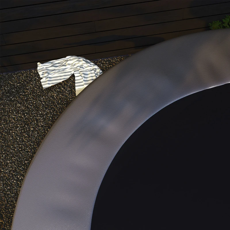 SPORTNOW Tapete de Repuesto para Trampolín Ø323 cm Colchoneta para Trampolín de 12 Pies con 72 Enganches Negro