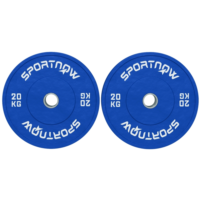 gymterior SHAPE DISK ダークブルー SPORTNOW Set 2 Discuri Greutăți 2x20 kg, Ø45x8 cm, Albastru