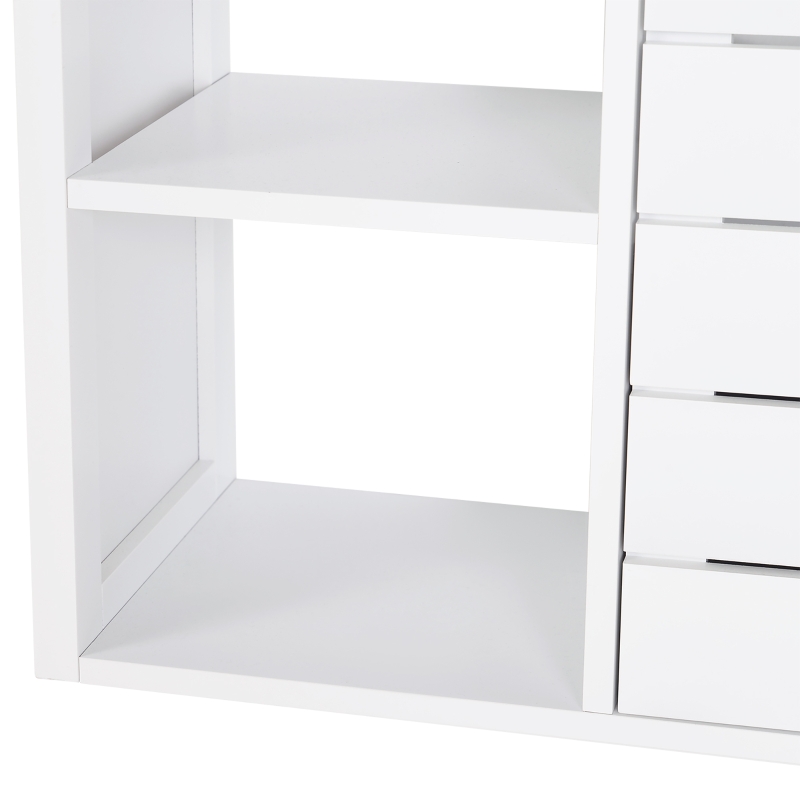 kleankin Mueble Bajo de Lavabo para Baño Suspendido Compacto con 2 Estantes Abiertos y Zona Cerrada 60x30x54 cm Blanco