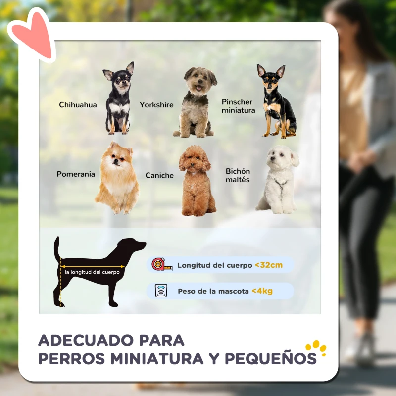 PawHut Carrito para Perros Pequeños con Ruedas Universales Cesta de Almacenaje Correas de Seguridad y Ventanas 67x45x96 cm Gris