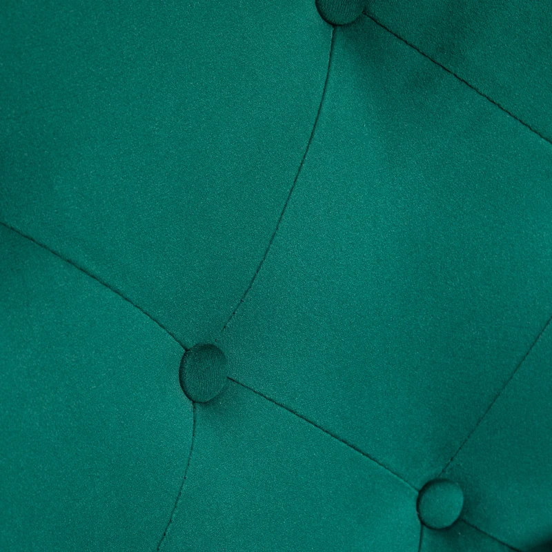 Homcom Fotoliu Balansoar Verde – Catifea cu Spatar inalt & Perna