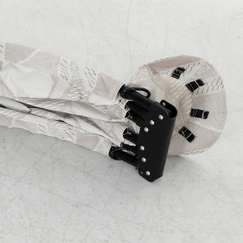 Outsunny Silla Colgante con Soporte Cesta Plegable de Malla Doble Cojín para Interior y Exterior Carga 120 kg Arena y Negro