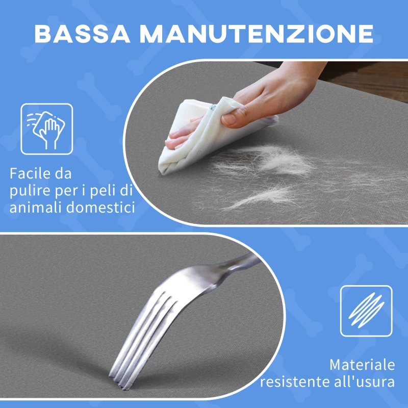 PawHut Brandina per Cani Piccoli Pieghevole per Interno ed Esterno, Metallo e Tessuto Oxford, 71x58x20 cm, Grigio