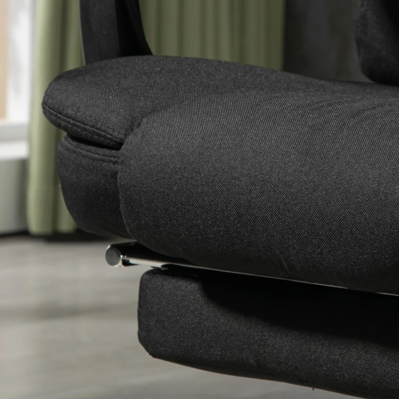 Vinsetto Bürostuhl mit Massagefunktion, Ergonomischer Schreibtischstuhl mit Liege- & Wärmefunktion, höhenverstellbar, Schwarz(m-9)