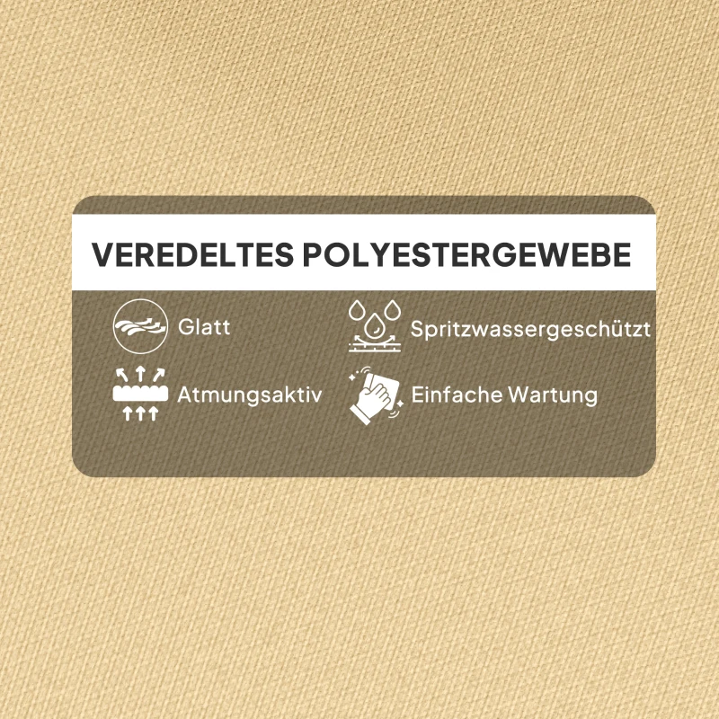 Outsunny Sitzkissen, Dickes Polsterkissen für Sitzmöbel, mit Rückenlehne, Schaukelstuhlkissen, für drinnen und draußen, Beige