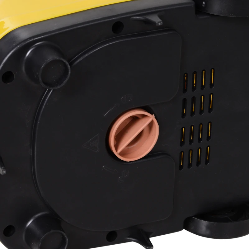 HOMCOM Stiratrice Verticale a Vapore, Stiratore Verticale 1950W da 1.4L con Asta Estendibile e 2 Rotelle per Abiti, Tende e Divani, in ABS e PP, 26x21.5x29 cm, Giallo