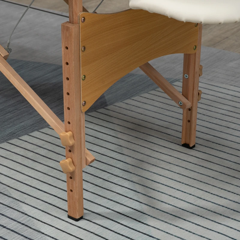 HOMCOM Massage Table Bed Couch Beauty Bed 2 Section Therapy Bed Lightweight Portable Folding Spa Bed Black