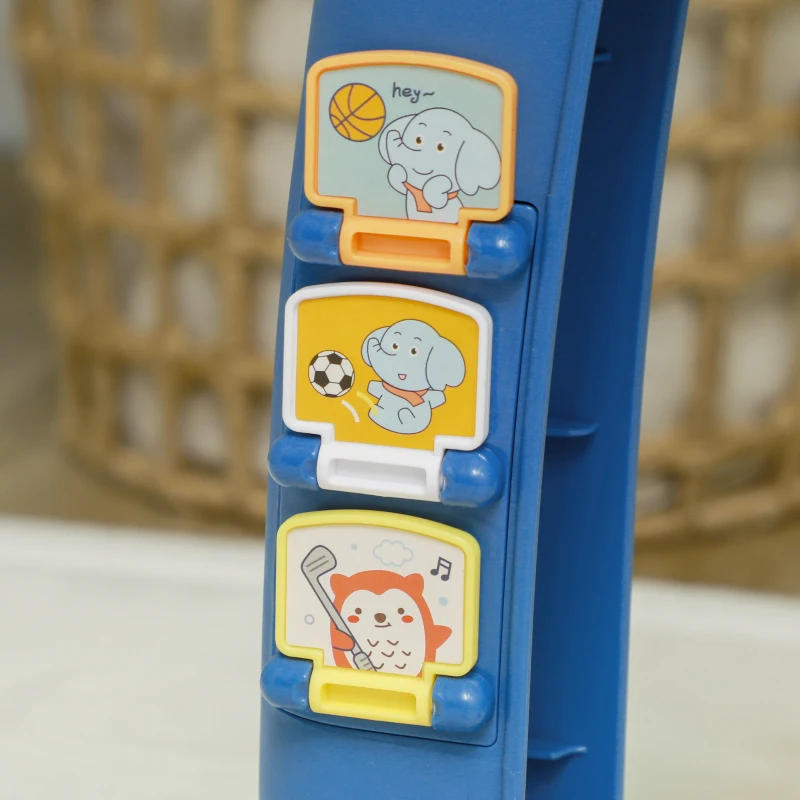 AIYAPLAY But de football pour enfants, centre multi-activités 3 en 1 avec panier de basket réglable tableau de score set de golf