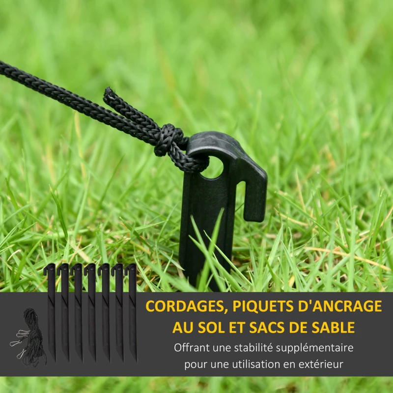 Outsunny Père de Noël gonflable de 180 cm avec lumières LED, matériel fixation et souffleur, intérieur et extérieur