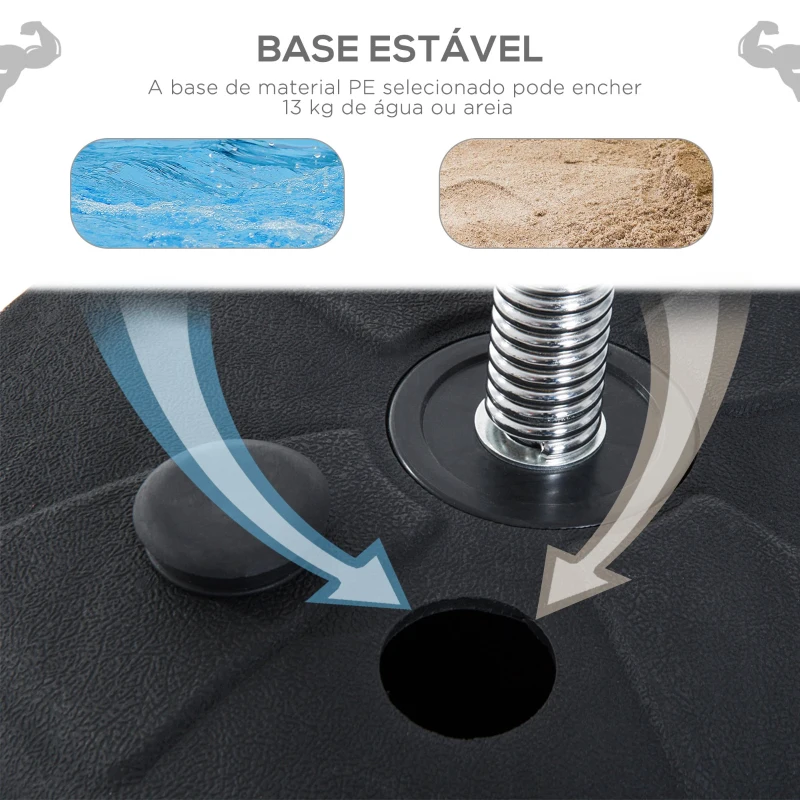 HOMCOM Saco de Boxe de Pé Punching Ball com Altura Ajustável em 4 Níveis 126-144 cm Base Preenchível e Luvas de Boxe para Adultos e Adolescentes Preto