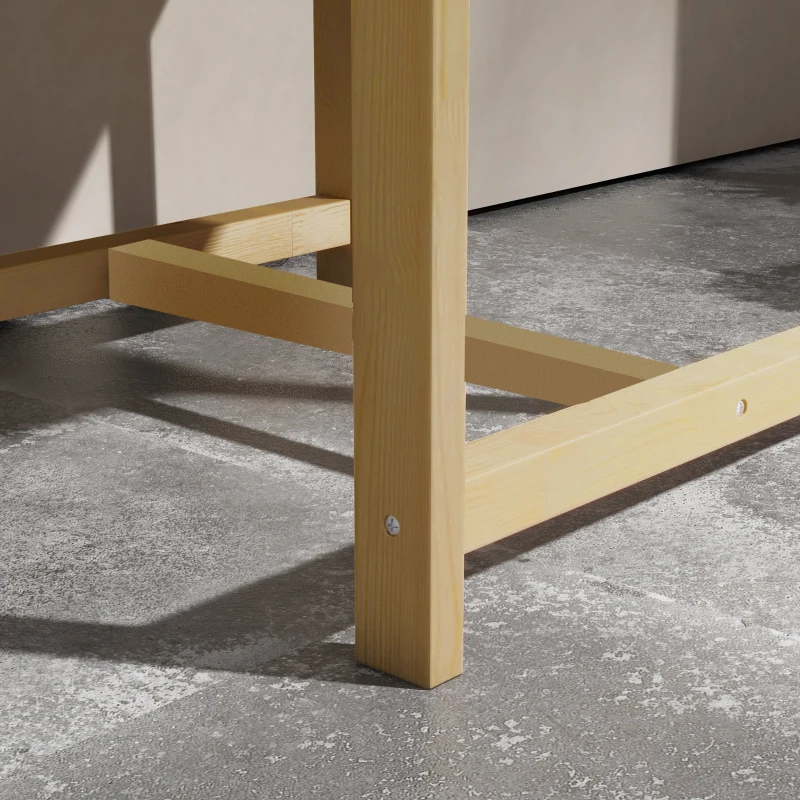 Outsunny Mini Gewächshaus auf Beinen Maße 60L x 57B x 103H cm doppeltes öffenbares Dach aus Polycarbonat, Stahl, behandeltes Tannenholz