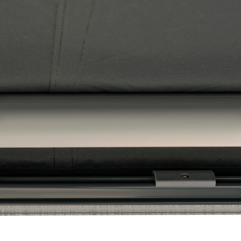 Outsunny 3 x 2.5m Electric Awning with Remote Controller, Aluminium Frame DIY Retractable Awning, UV50+ Sun Shade Canopy for Garden Patio Deck Door Window, Grey