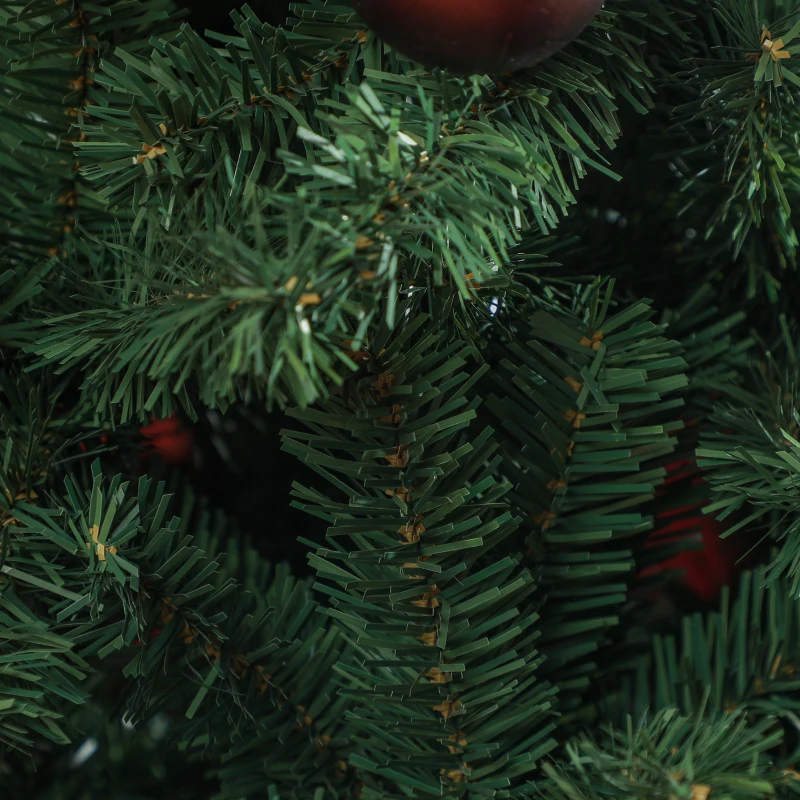 HOMCOM Sapin de Noël artificiel 210 arbre de Noël avec support en métal pliable, 1674 branches, décoration de Noël réaliste