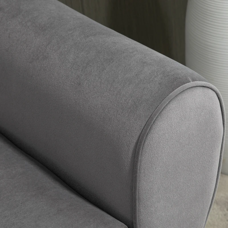 HOMCOM Polsterbank mit Stauraum und Armlehnen, Truhenbank für Flur, Schlafzimmer, Wohnzimmer, 118 x 42 x 66 cm, Dunkelgrau