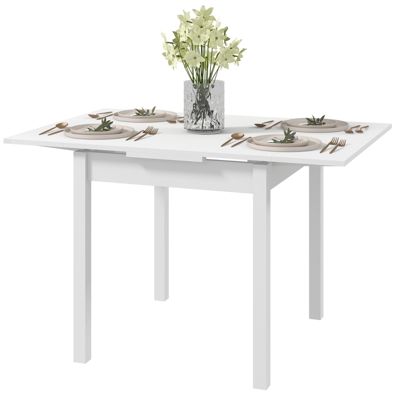 HOMCOM Esstisch Küchentisch Klapptisch, ausziehbar, modernes Design, 120 cm x 80 cm x 75 cm, Natur