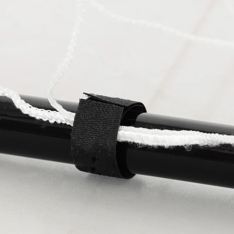 HOMCOM But de football cage de foot châssis métal filet PE piquets & outil inclus dim. 186L x 62l x 123H cm noir blanc