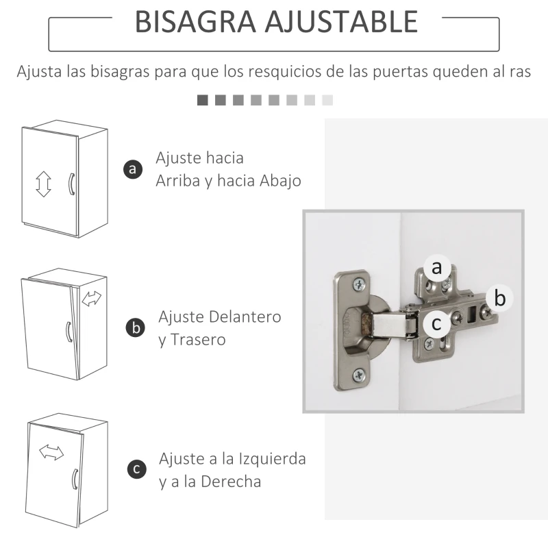 HOMCOM Alacena de Cocina Aparador de Comedor con 1 Cajón 6 Puertas y Estantes Ajustable Estilo Moderno 101x39x180 cm Blanco(m-8)