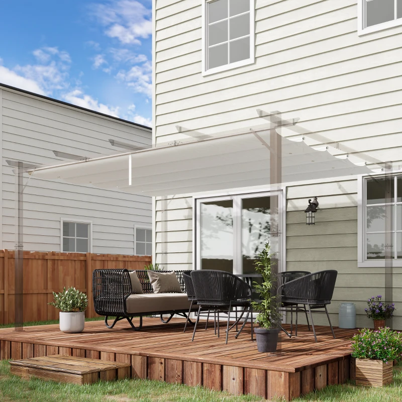 Outsunny Ersatzdach für Pergola Sonnensegel 4 x 3 m - Creme