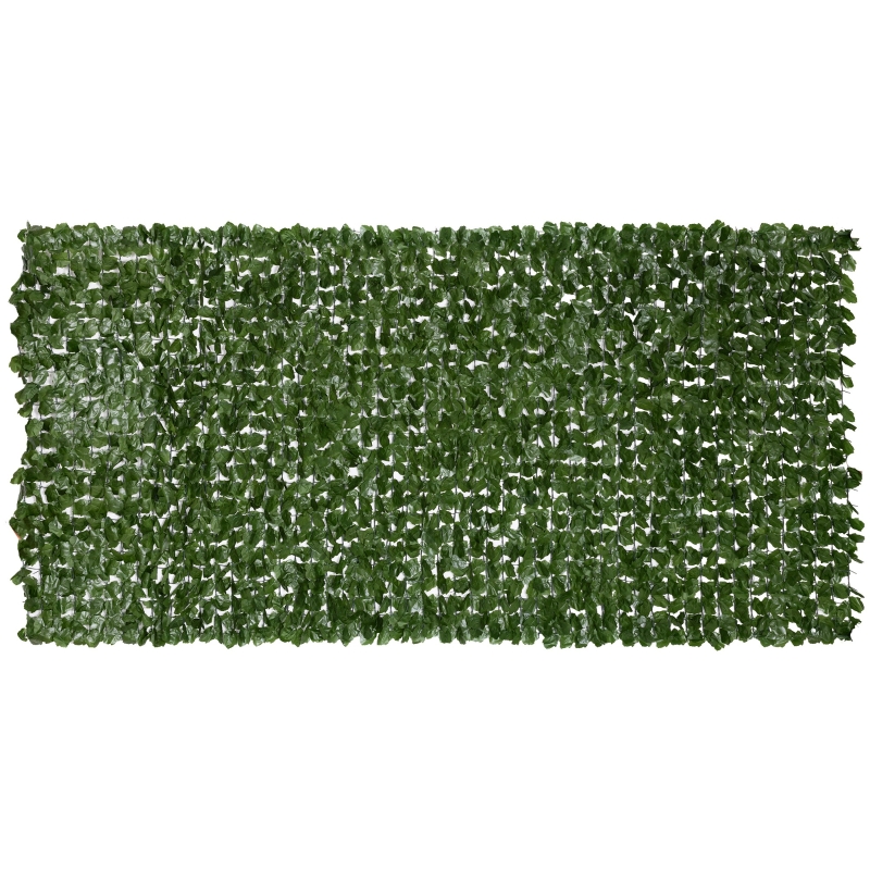 Outsunny Knstliche Efeu Hecke Sichtschutz Dekor Roll 3L x 1H m  Realistisches Laub Anti-UV Dunkelgrn | Aosom.de